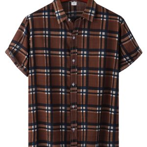New Casual Beach Shirt Hawaiian Short Sleeve Floral Shirt