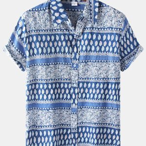 Men's Floral Short Sleeve Shirts Youth Men's Men's Shirts