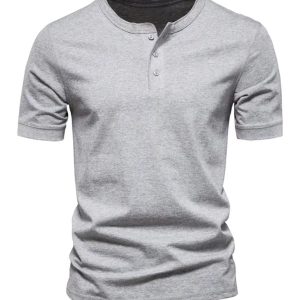 Henry Crewneck Short Sleeve T-Shirt Men's Slim Fit