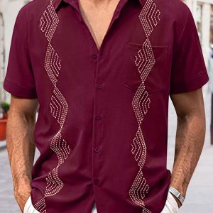 British Thin Shirt Short Sleeve Youth Popular Lapel Men's Shirt