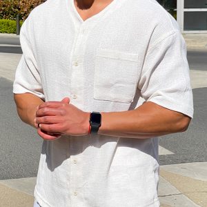 Men's Casual Woven Drop Shoulder Shirt