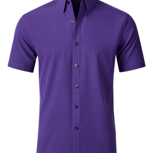 Men's non-iron wrinkle-resistant short-sleeved shirt
