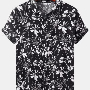 Men's Short Sleeve European Size Shirt Beach Wind Vacation Wind Hawaiian Shirt