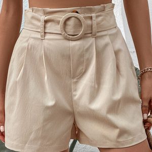 New fashion beige elegant casual ladies shorts