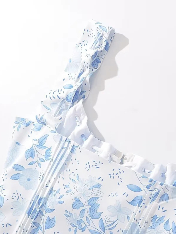 Women's French sweet and gentle fresh lace-up halter top fishbone hook short top - Image 11