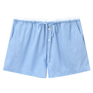 New women's color matching striped casual shorts