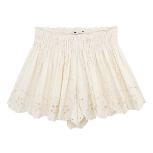 Ladies new embroidered beige shorts