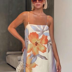 Floral print camisole dress