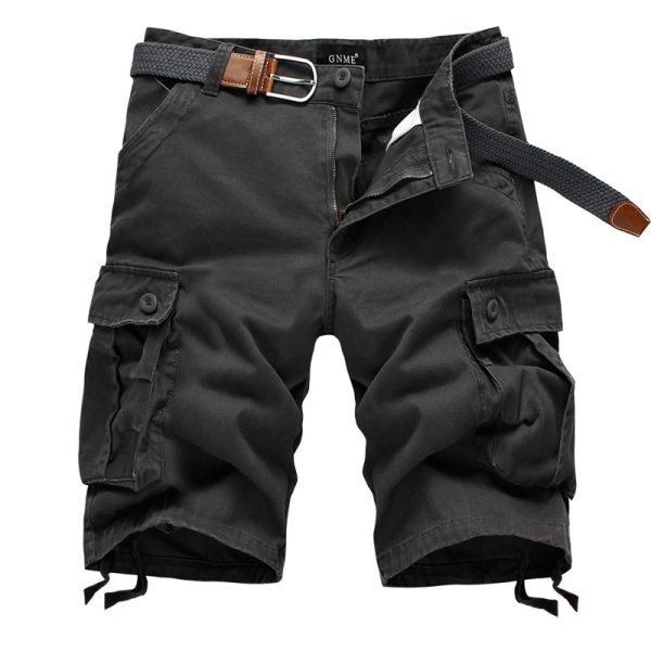 Straight Leg Cropped Pants Men's Loose Casual Pants Outdoor Sports Cargo Shorts (Without Belt) - Image 2