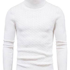 Men's knitted sweater cross-border turtleneck slim fit bottoming sweater