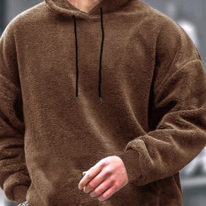 Men's casual personality fashion sweatshirt coral fleece jacket