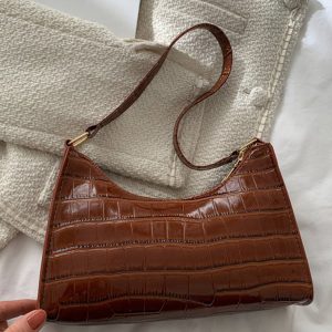 New fashion embossed hand bag temperament stone pattern shoulder bag