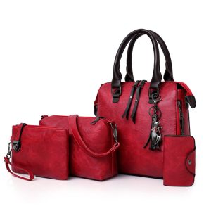 New Fashion Messenger Bag Four-Piece Set Retro Mother-in-Chief Handbag