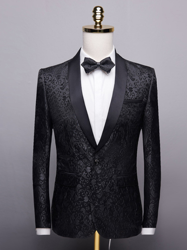 Women's Solid Lapel Collar Blazer with Welt Pocket - Image 2