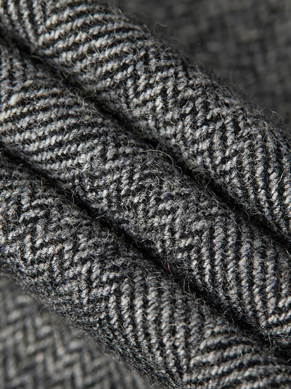 Four Seasons Lapel Collar Solid Wool Regular Sleeve Coat - Image 3