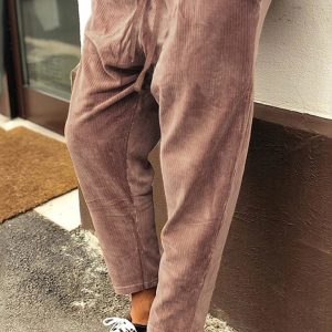 New Men's Corduroy Loose Casual Straight Cropped Pants