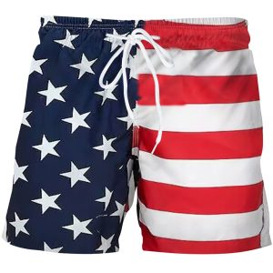 Men's National Flag Digital Printing Casual Sports Shorts