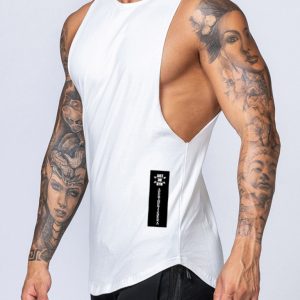 Men's Solid Color Round Neck Casual Breathable Slim Fit Sports Vest