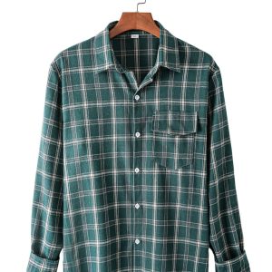 Plaid long-sleeved shirt European and American all-match casual cardigan jacket