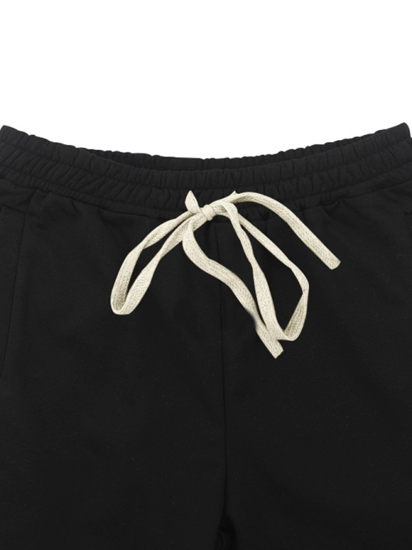 New men's high street multi-line hip-hop breasted sports cashew flower wide-leg casual trousers - Image 4