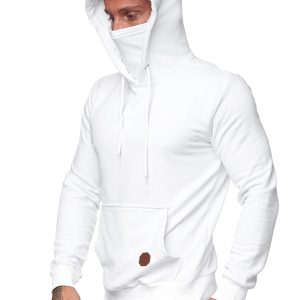 Sweatshirt Hooded Long Sleeve T-Shirt Men's Sweatshirt Mask