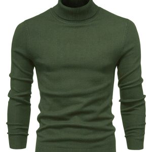 Turtleneck Men's Pullover Sweater Casual Knitwear