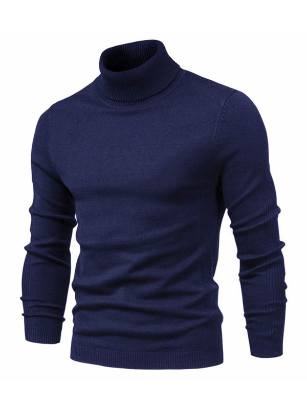 Turtleneck Men's Pullover Sweater Casual Knitwear - Image 12