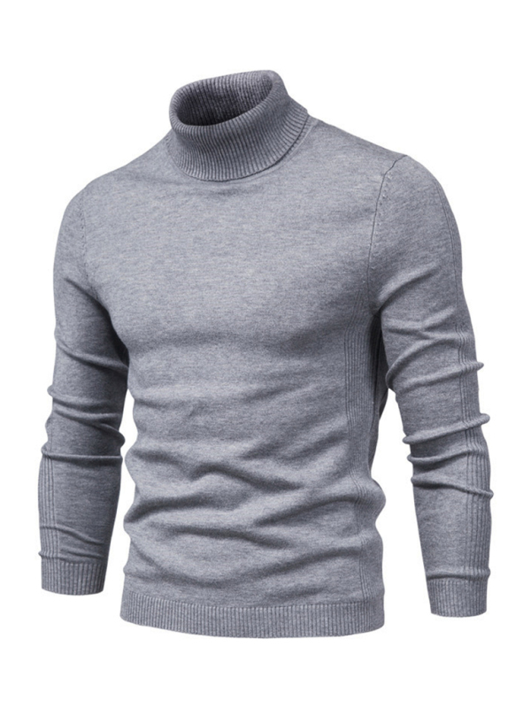 Turtleneck Men's Pullover Sweater Casual Knitwear - Image 8