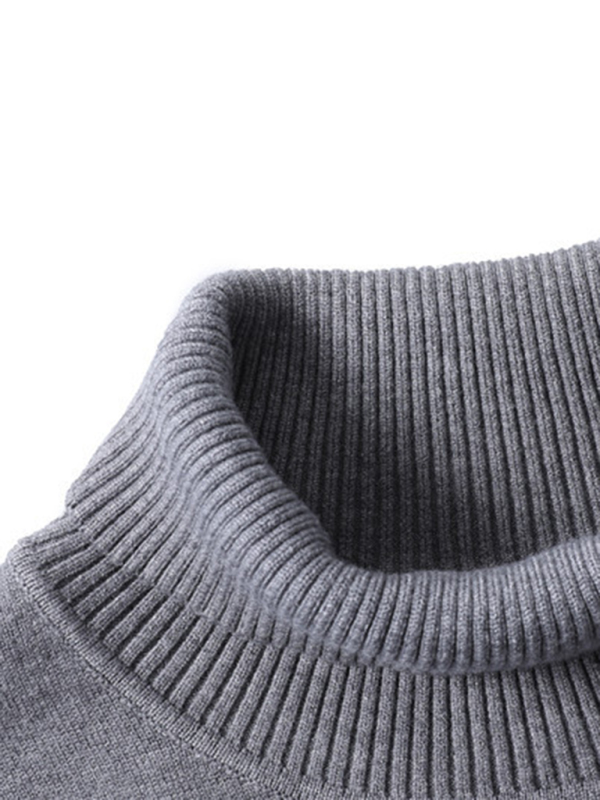 Turtleneck Men's Pullover Sweater Casual Knitwear - Image 18