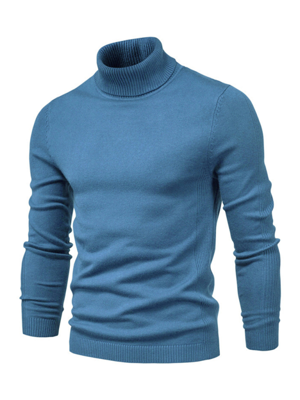 Turtleneck Men's Pullover Sweater Casual Knitwear - Image 6
