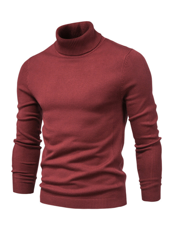 Turtleneck Men's Pullover Sweater Casual Knitwear - Image 9