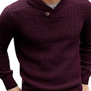 Men's Sweater Lapel Button Pullover Sweater