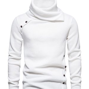 New high collar British style warm casual pile collar top