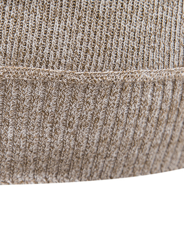 Men's stand-up collar thickened patchwork half-zip lapel sweater pullover sweater - Image 13