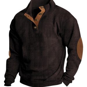Men's Casual Outdoor Jacket Casual Stand Collar Long Sleeve Sweatshirt