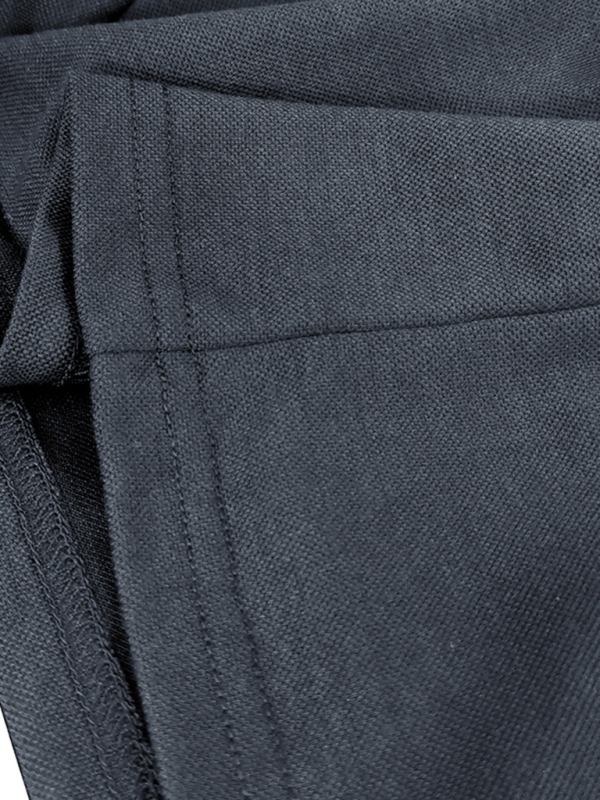 Men's new long-sleeved V-neck lapel contrasting color POLO shirt - Image 2