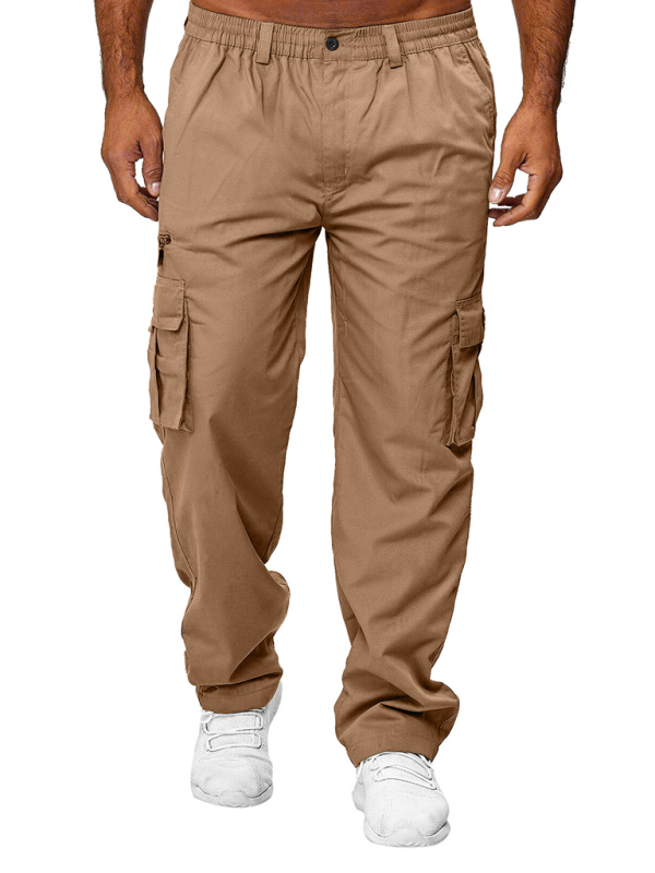 Men's Casual Multi-Pocket Loose Straight Cargo Pants - Image 7