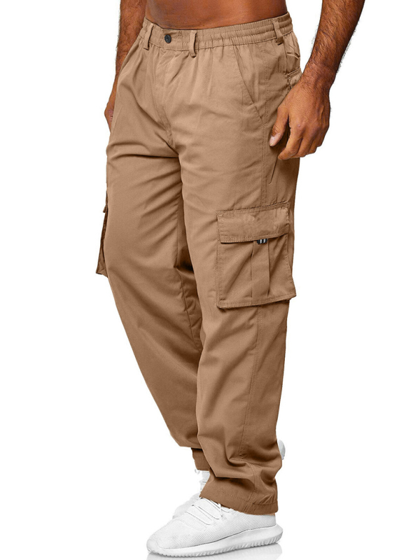 Men's Casual Multi-Pocket Loose Straight Cargo Pants - Image 9