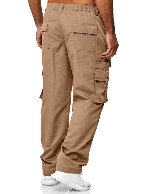 Men's Casual Multi-Pocket Loose Straight Cargo Pants - Image 8