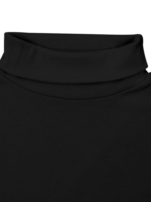Men's Solid Color Turtleneck Long Sleeve T-Shirt - Image 4