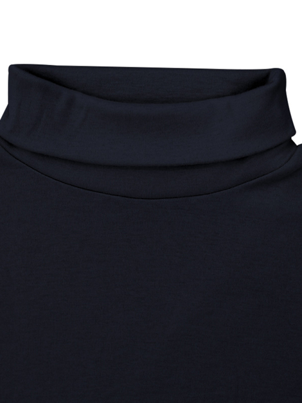 Men's Solid Color Turtleneck Long Sleeve T-Shirt - Image 9