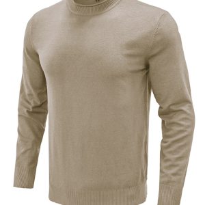 Men's new solid color long sleeve sweater