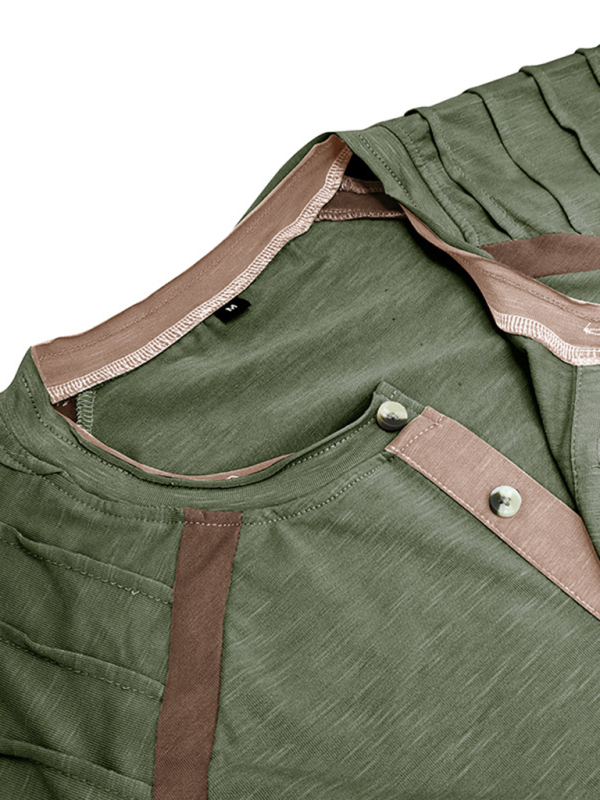 Men's new long-sleeved Henry collar sports base T-shirt - Image 7