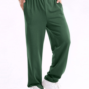 New men's casual straight solid color loose trousers