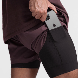 Double layer breathable anti-exposure basketball pants running training sports shorts