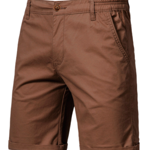 New cotton casual shorts men's straight slim fit shorts large size solid color men's clothing