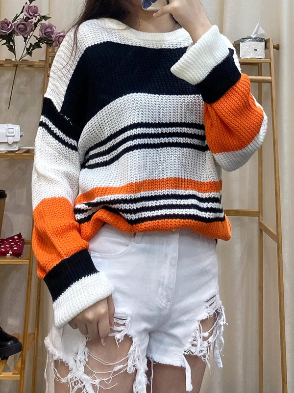 Women's Fashion Trend Striped Sweater - Image 3