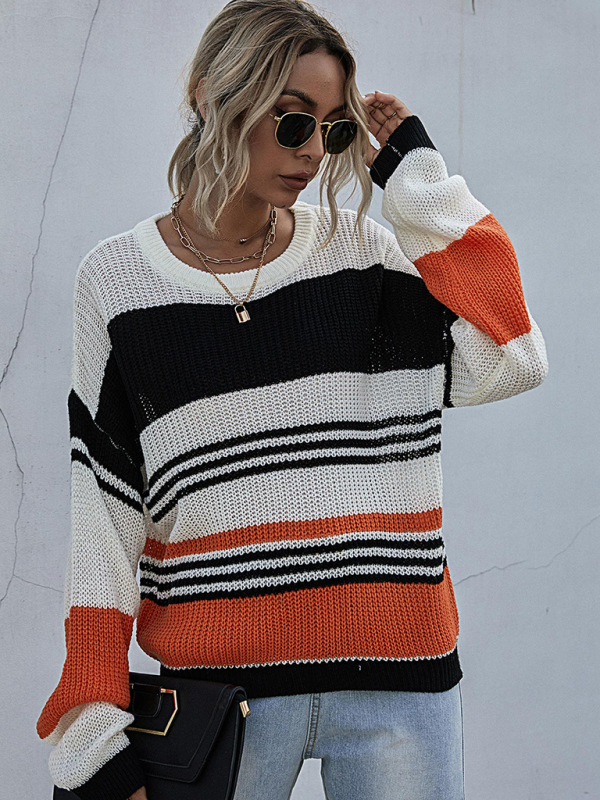 Women's Fashion Trend Striped Sweater - Image 5