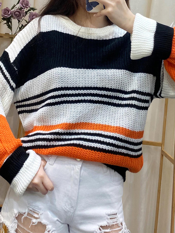 Women's Fashion Trend Striped Sweater - Image 2