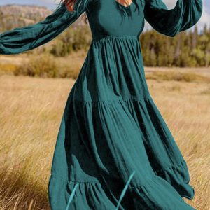 Autumn Temperament Women'S Large Swing Dress